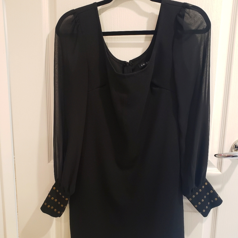 Long sleeve black dress
